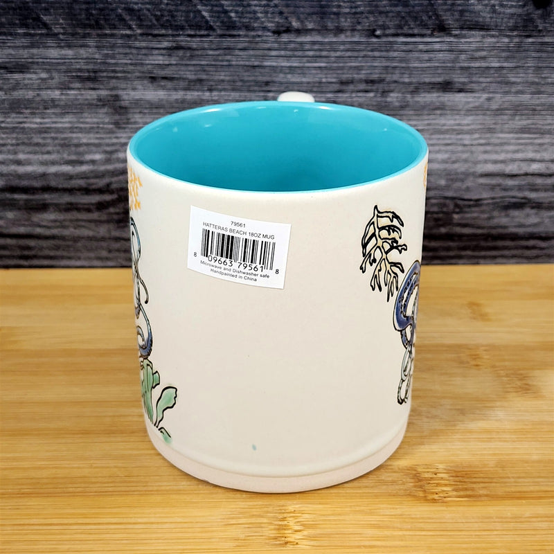 Load image into Gallery viewer, Whimsical Octopus Coffee Mug Marine Ocean Coral Life Cup Blue Sky Ceramic 18oz
