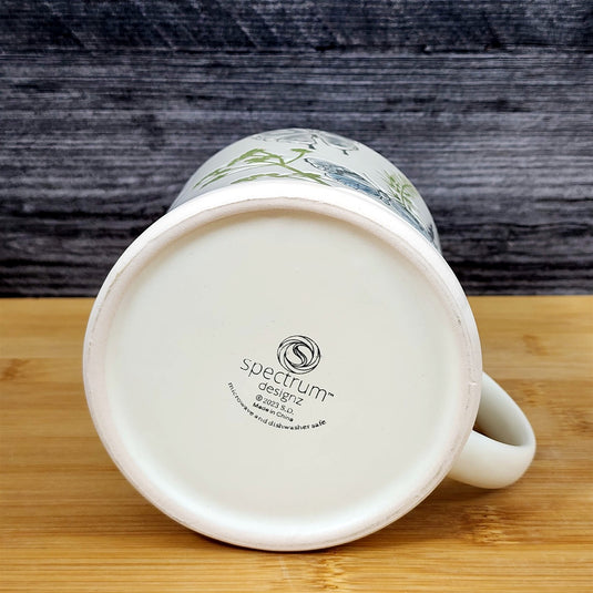 Cottagecore Butterfly Wildflower Coffee Mug Nature Garden Ceramic Cup Blue Sky