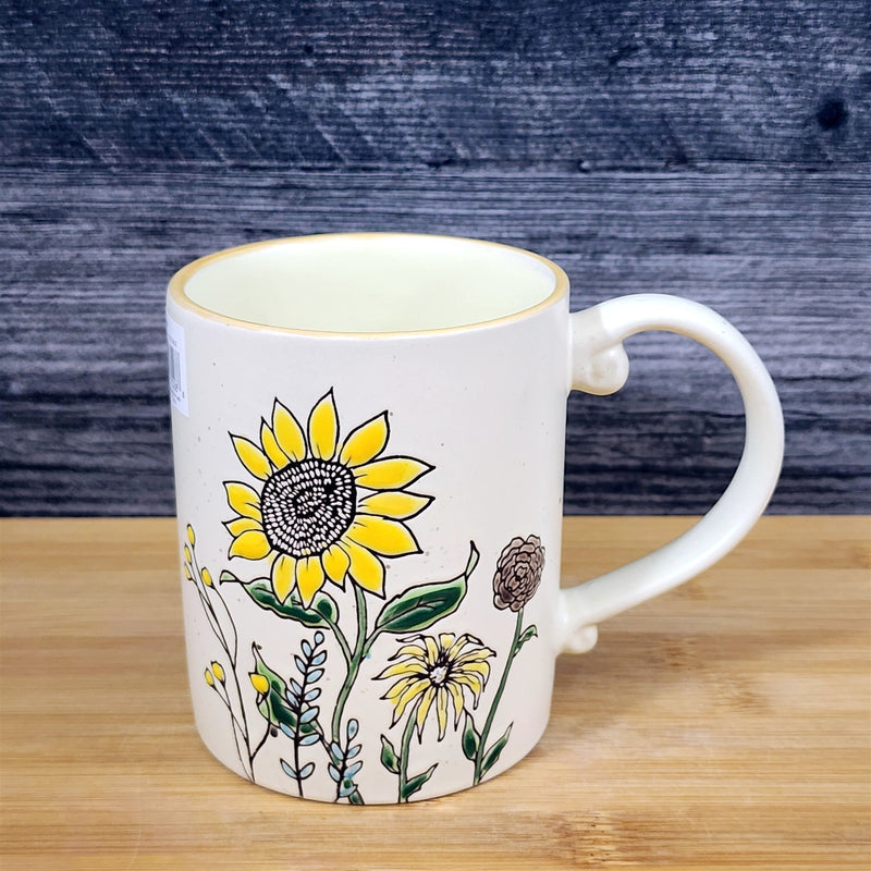 Load image into Gallery viewer, Sunflower Summer Floral Coffee Mug Ceramic 16oz Botanical Tea Cup by Blue Sky
