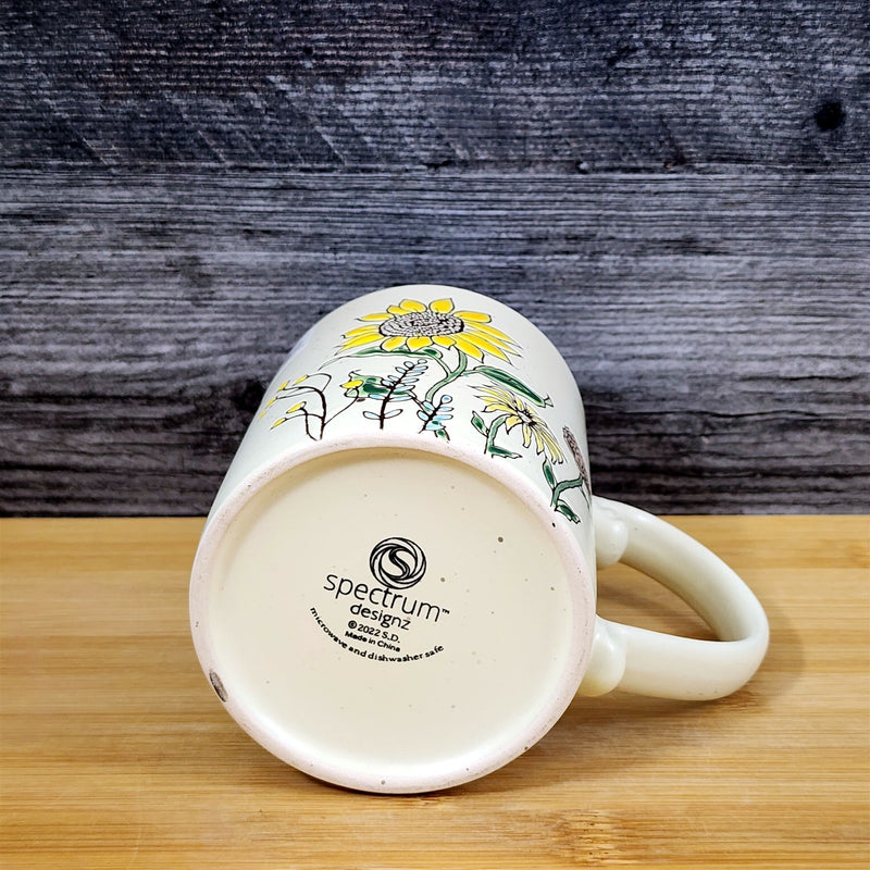 Load image into Gallery viewer, Sunflower Summer Floral Coffee Mug Ceramic 16oz Botanical Tea Cup by Blue Sky
