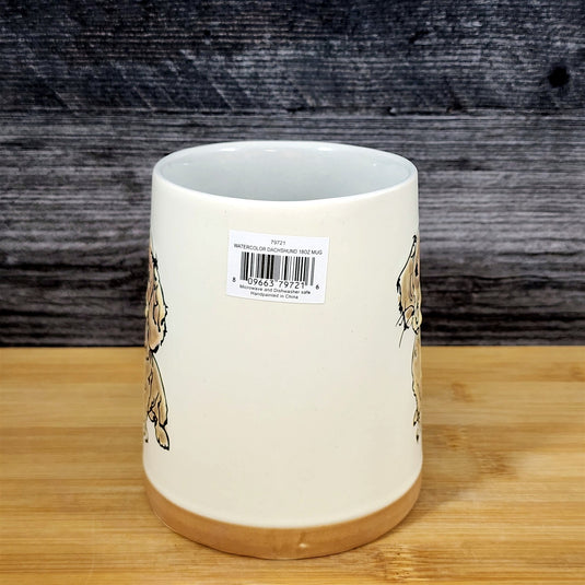Dachshund Coffee Mug Doxie Breed Dog Ceramic Tea Cup Embossed 18 oz Blue Sky