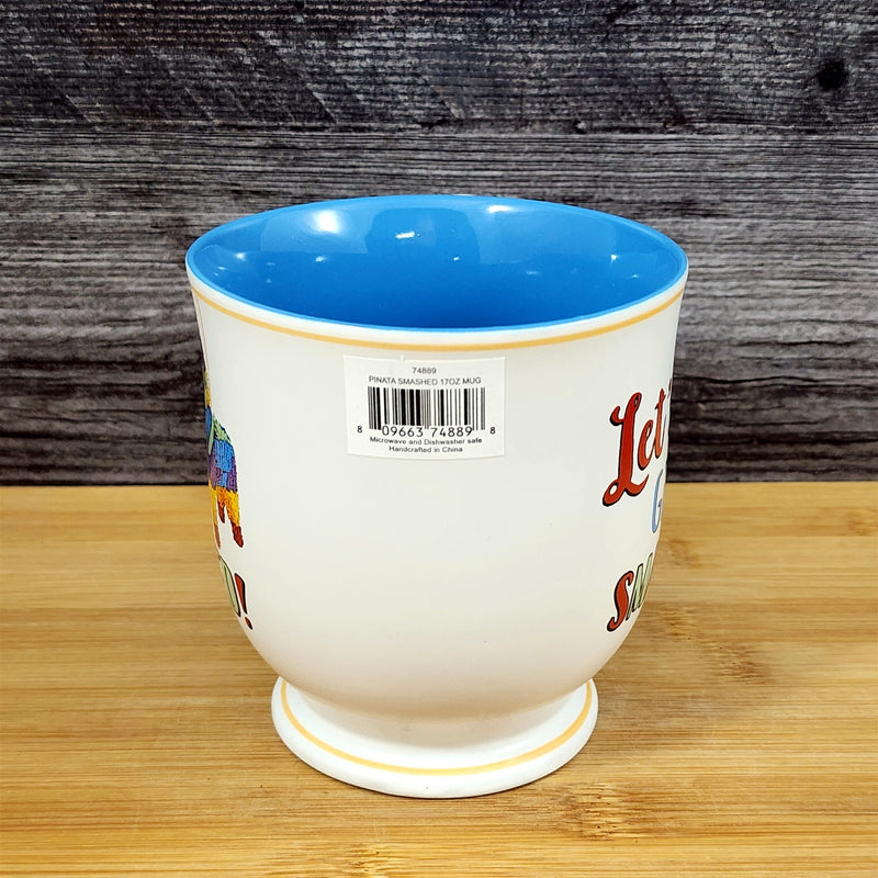 Load image into Gallery viewer, Fiesta Piñata Mug – “Let’s Get Smashed” – Party Coffee Tea Cup Ceramic Blue Sky
