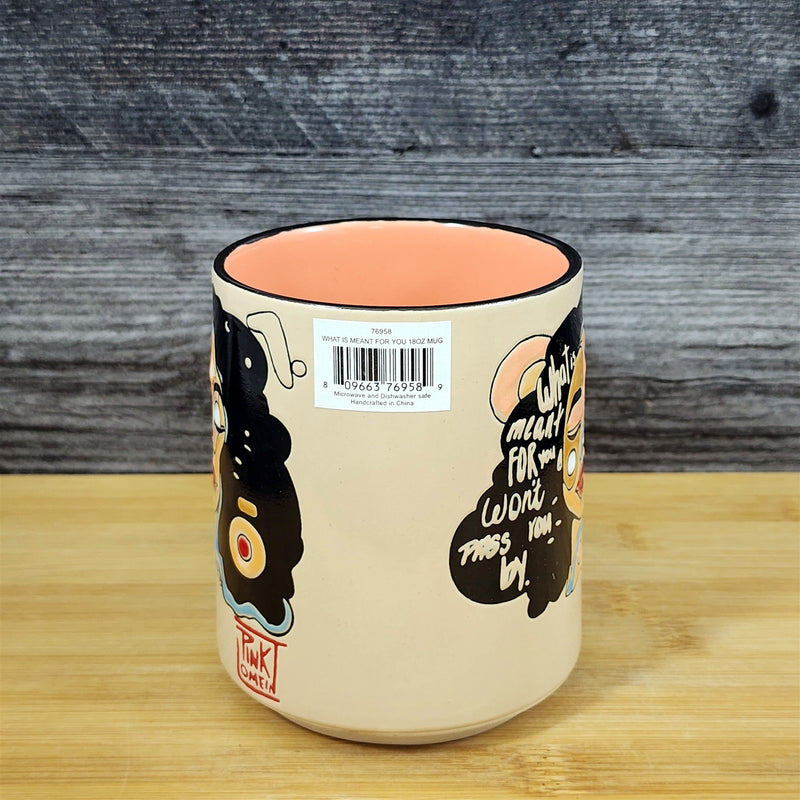 Load image into Gallery viewer, Inspirational Ceramic Mug Abstract Woman Art Coffee Tea Cup Pink Lomein Blue Sky
