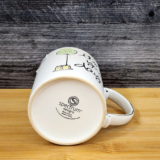 Birthday Celebration Mug Festive Balloons Ceramic Pink Coffee Cup Blue Sky 16 oz