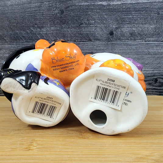 Hello Kitty in Halloween Costumes Figurines Witch & Ghost Décor Ceramic Blue Sky