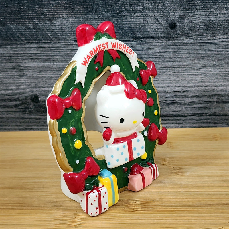 Load image into Gallery viewer, Hello Kitty Wreath &amp; Presents Christmas Candle House Ceramic Blue Sky Goldminc
