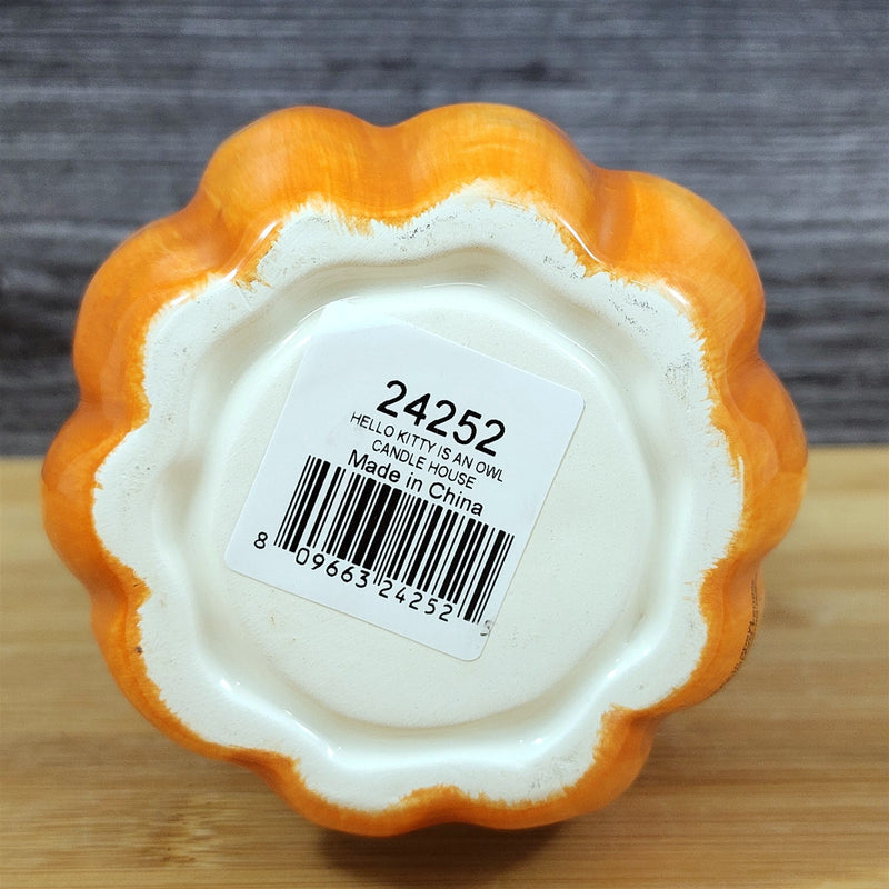 Load image into Gallery viewer, Hello Kitty Halloween Witch Tealight Candle House Ceramic Pumpkin Blue Sky
