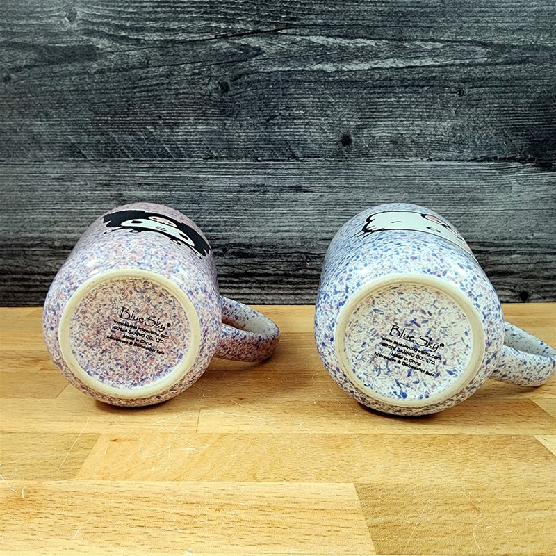 Load image into Gallery viewer, Hello Kitty &amp; Kuromi Coffee Mug Set Ceramic Speckled Tea Cup 18oz Blue Sky

