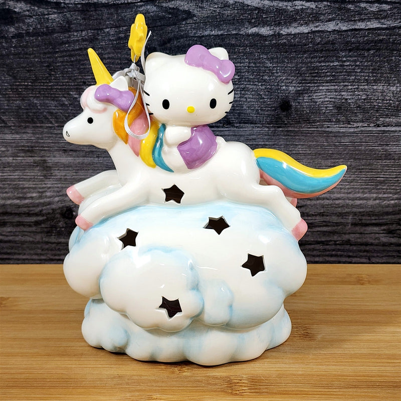 Load image into Gallery viewer, Hello Kitty and Unicorn Friend Candle House Ceramic Tea light Blue Sky Goldminc
