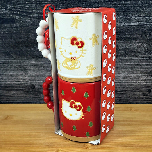 Hello Kitty Christmas Coffee Mug Set Blue Sky Ceramic Holiday Tea Cup 16oz each