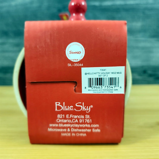 Hello Kitty Christmas Coffee Mug Set Blue Sky Ceramic Holiday Tea Cup 16oz each