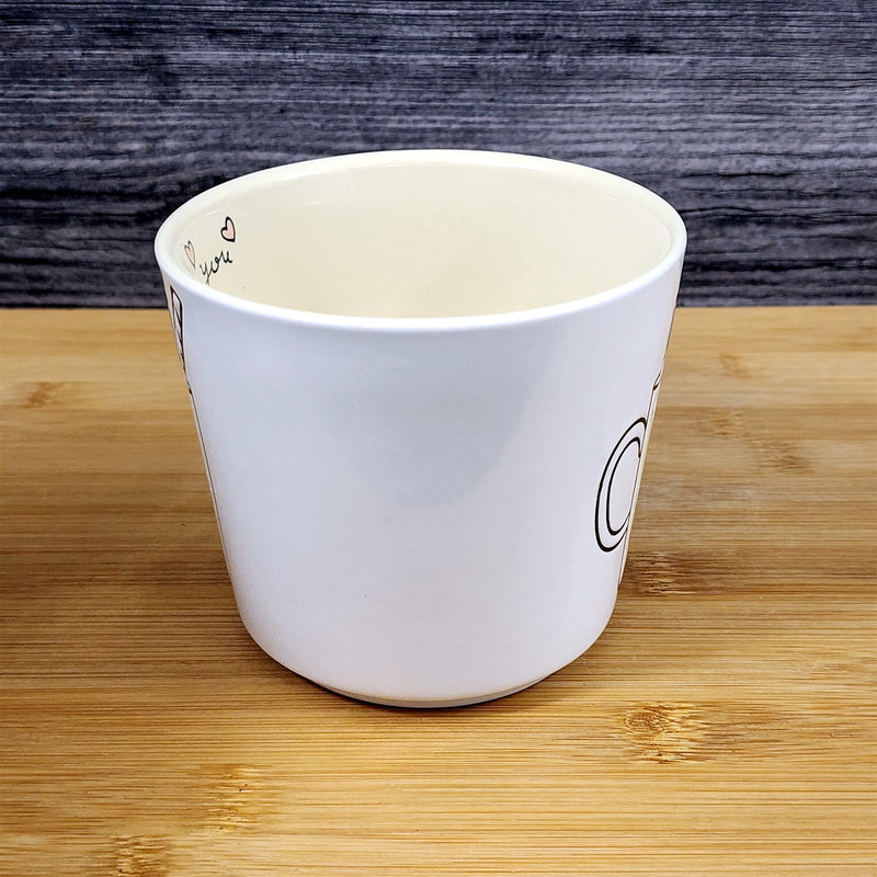 Load image into Gallery viewer, Yellow Cat Lover Coffee Mug Embossed Ceramic Tea Cup Blue Sky “Love You&quot; inside
