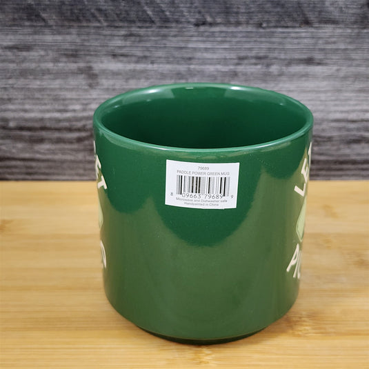 Pickleball Mug Green Ceramic Large Tea Coffee Cup Artisan Fun Blue Sky 17 oz