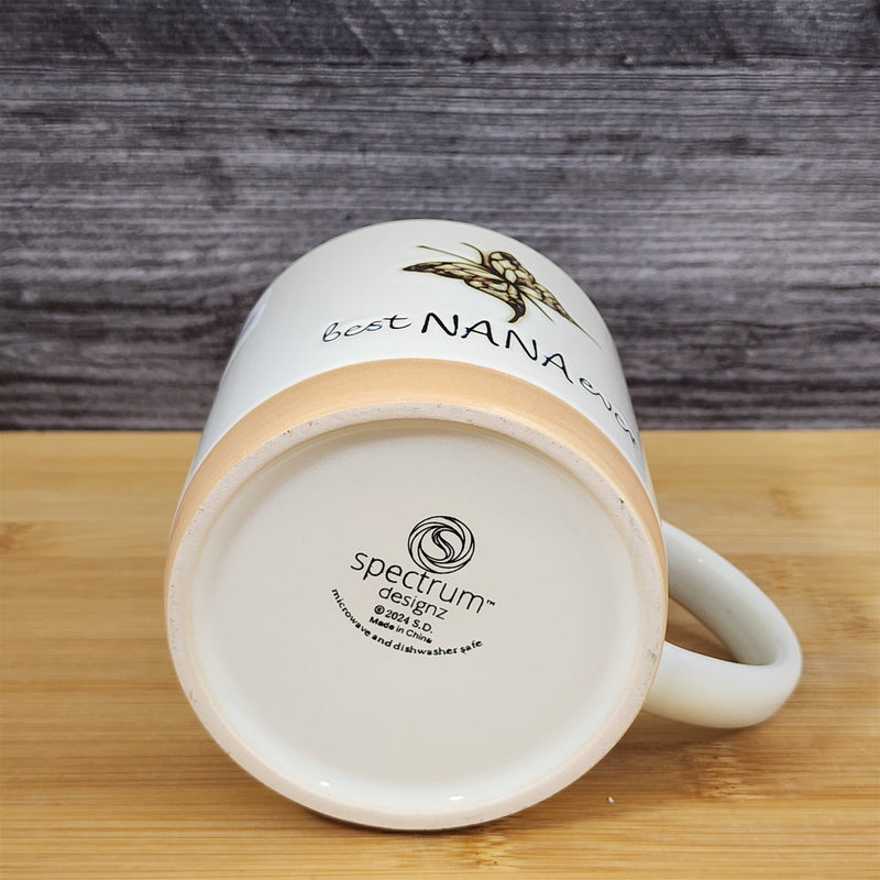 Load image into Gallery viewer, Grandma Nana Coffee Mug Tea Cup with Butterfly Embossed by Blue Sky 17oz
