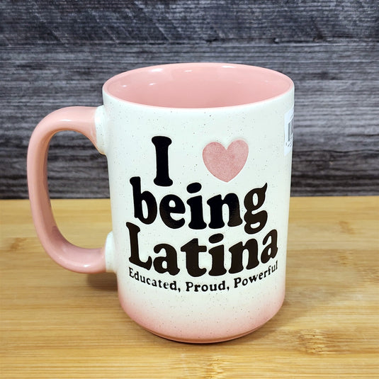 Inspirational Latina Power Mug Ceramic Coffee Tea Cup Pink by Blue Sky