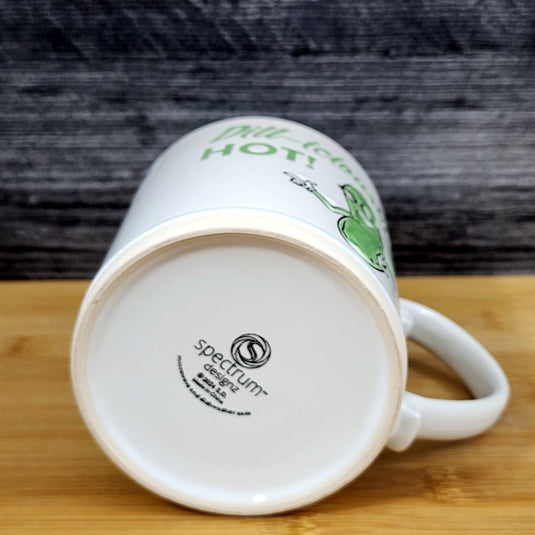 Dill-iciously Hot Mug, Funny Pickle Humor Coffee Tea Cup 21oz Ceramic Blue Sky