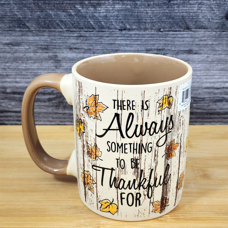 Load image into Gallery viewer, Autumn Thankful Mug Inspirational Quote, Coffee Tea Cup Rustic Harvest Blue Sky
