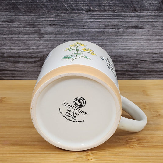 Grandma Nana Coffee Mug Tea Cup With Yellow Daises by Blue Sky 18oz