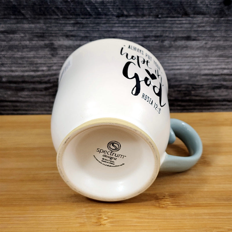 Load image into Gallery viewer, Religious Hosea 12:5 Inspiration Coffee Mug 17oz Embossed Tea Cup Blue Sky
