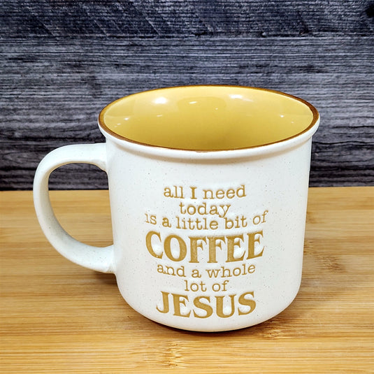 All I Need Is Coffee and Jesus Christian Humor Coffee Mug Tea Cup by Blue Sky