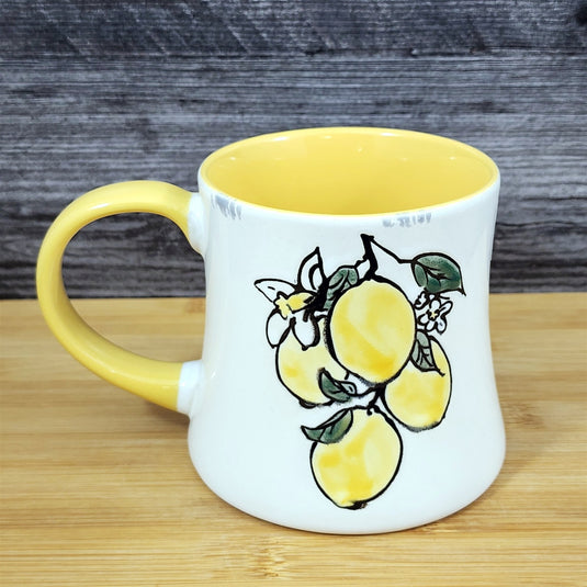 Lemon Coffee Mug Ceramic Fruit Tea Cup Yellow Interior Kitchen Decor by Blue Sky