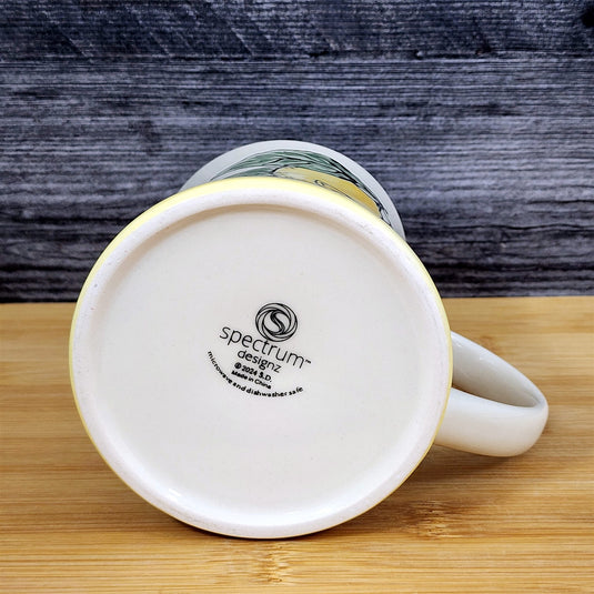 Lemon Coffee Mug Ceramic Fruit Tea Cup White Interior Kitchen Decor by Blue Sky