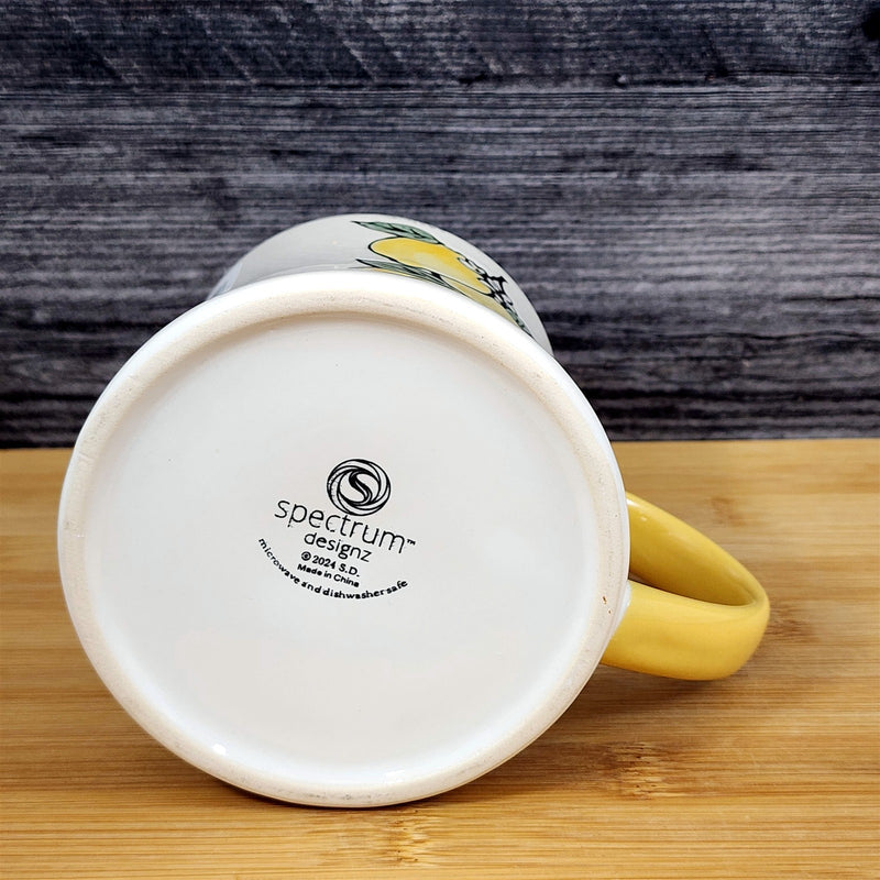 Load image into Gallery viewer, Lemon Art Mug Coffee Tea Cup White Interior Ceramic Fruit Home Deco Blue Sky
