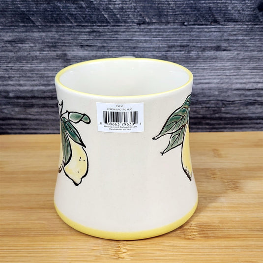 Lemon Art Mug Coffee Tea Cup White Interior Ceramic Fruit Home Deco Blue Sky