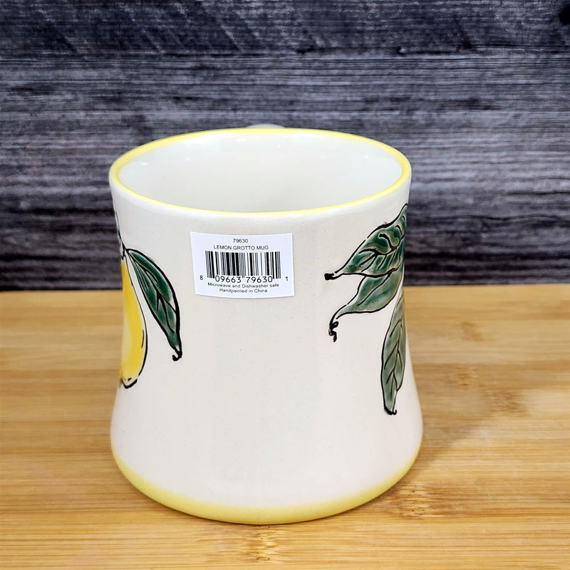 Load image into Gallery viewer, Lemon Mug Coffee Tea Cup White Interior Ceramic Fruit Art Home Deco Blue Sky
