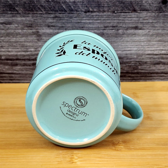 Spanish Coffee Mug Mejor Esposa De Mundo - Best Wife - Tea Cup Blue Sky Ceramic