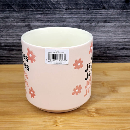 Spanish Coffee Mug Jefa Vibes- Throw Vibes- Retro Tea Cup Blue Sky Ceramic