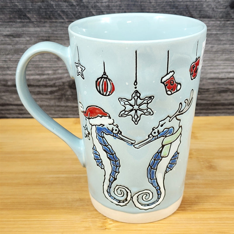 Load image into Gallery viewer, Tide of Festival Seahorse Mug Marine Ocean Coral Life Cup Blue Sky Ceramic
