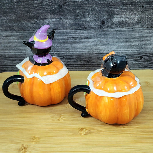 Hello Kitty and Kuromi Halloween Mug Set Coffee Tea Cup Blue Sky Ceramic