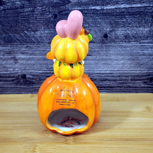 My Melody Halloween Tealight Candle Holder House Ceramic Pumpkin Blue Sky