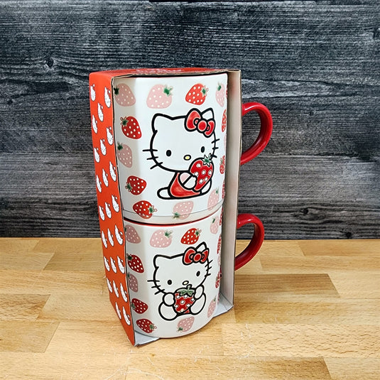Hello Kitty Strawberry Theme Coffee Mug Set Ceramic Tea Cup 21oz by Blue Sky