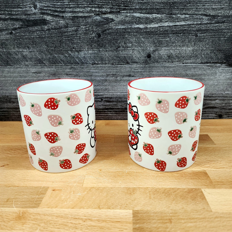 Load image into Gallery viewer, Hello Kitty Strawberry Theme Coffee Mug Set Ceramic Tea Cup 21oz by Blue Sky
