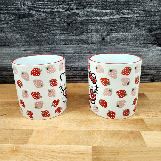 Hello Kitty Strawberry Theme Coffee Mug Set Ceramic Tea Cup 21oz by Blue Sky