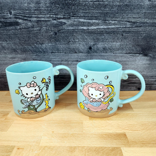 Hello Kitty Mermaid Theme Coffee Mug Set Ceramic Tea Cup 21 oz by Blue Sky