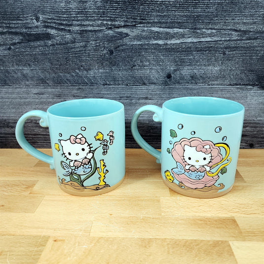 Hello Kitty Mermaid Theme Coffee Mug Set Ceramic Tea Cup 21 oz by Blue Sky