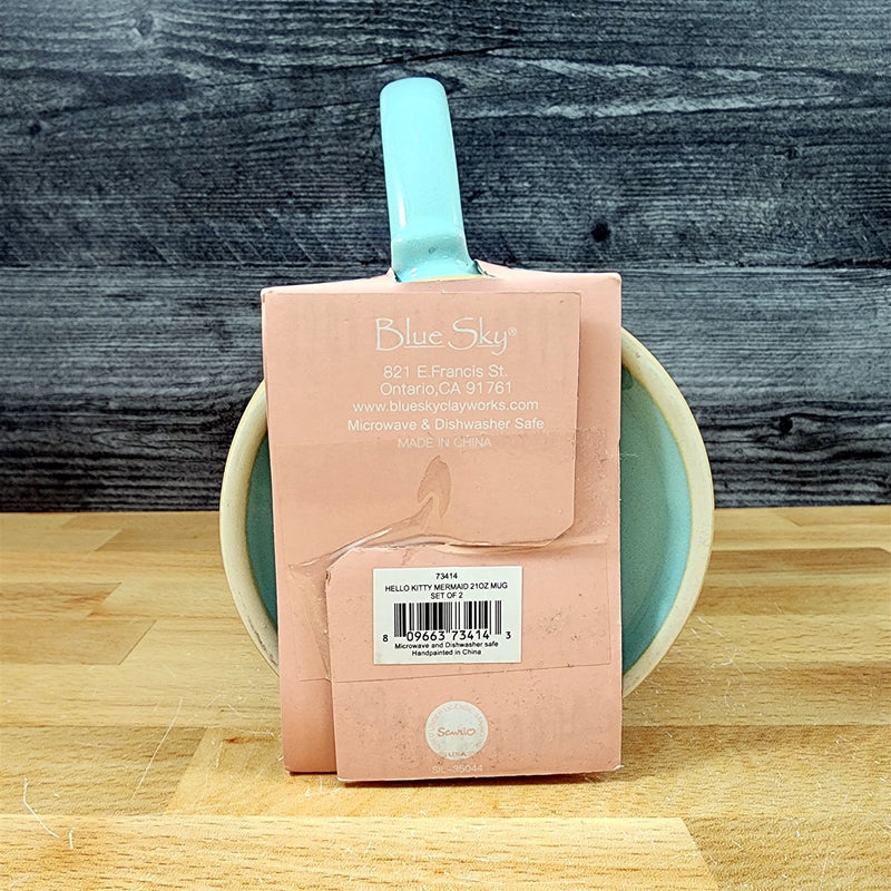 Load image into Gallery viewer, Hello Kitty Mermaid Theme Coffee Mug Set Ceramic Tea Cup 21 oz by Blue Sky
