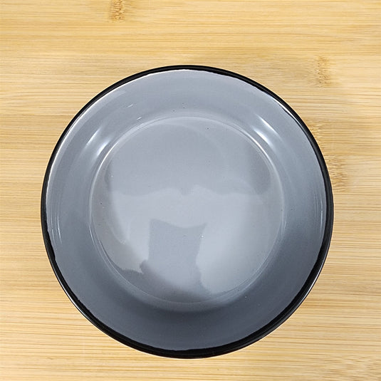 Cat Water Food Bowl Faces Embossed Treat Dish White with Gray Inside Blue Sky