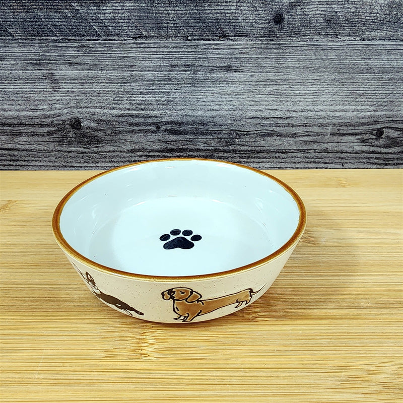 Load image into Gallery viewer, Charleston Dog Breed Water Food Bowl Embossed Treat Dish Gray Inside by Blue Sky
