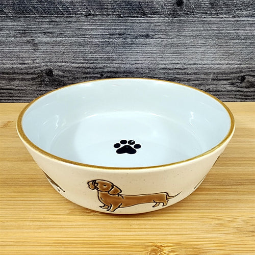 Charleston Dog Breed Water Food Bowl Embossed Treat Dish Gray Inside by Blue Sky