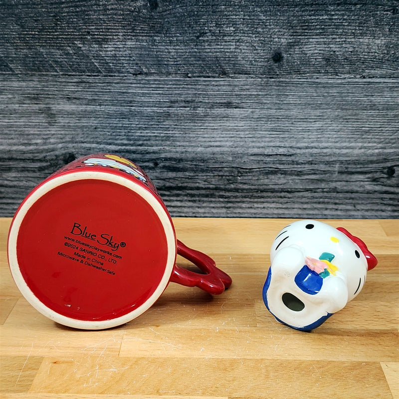 Load image into Gallery viewer, Hello Kitty Flower Coffee Mug and Figurine Set Ceramic Tea Cup 16oz by Blue Sky
