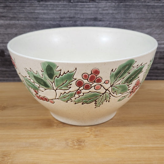 Holly Berry Floral Bowl Holiday Festive Server Dish 6 inch (15cm) by Blue Sky