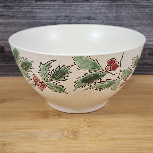 Holly Berry Floral Bowl Holiday Festive Server Dish 6 inch (15cm) by Blue Sky