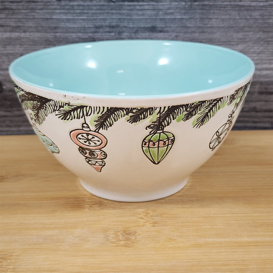 Retro Christmas Ornaments Bowl Holiday Server Dish 6 inch (15cm) by Blue Sky