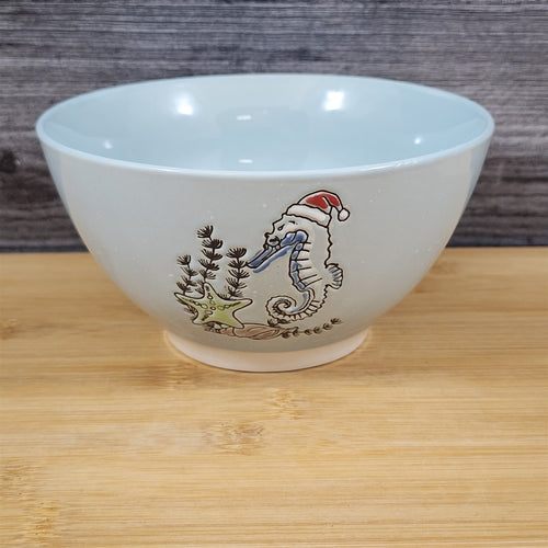 Tide of Festive Delights Bowl Sea Horse Server 6 inch (15cm) Dish by Blue Sky