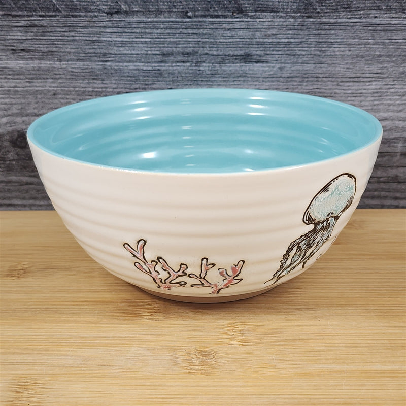 Load image into Gallery viewer, Sunny Cove Jelly Fish Bowl Server 6 inch (15cm) Dish by Blue Sky
