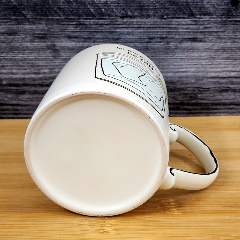 Load image into Gallery viewer, Bar Theme Coffee Mug Cocktail Tea Cup &quot;Let The Evening Be Gin&quot; Blue Sky Ceramic
